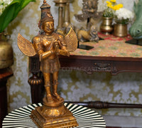 Brass Garuda Standing Vintage Finish 25"