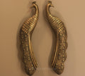 Brass Peacock Door Handles _Pair