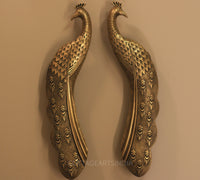Brass Peacock Door Handles _Pair