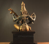 Brass Saraswati Vintage Black
