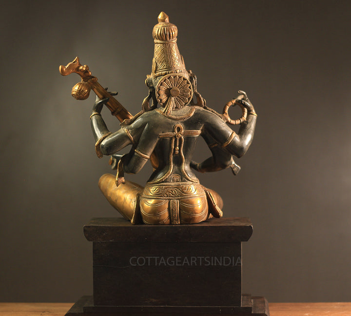 Brass Saraswati Vintage Black