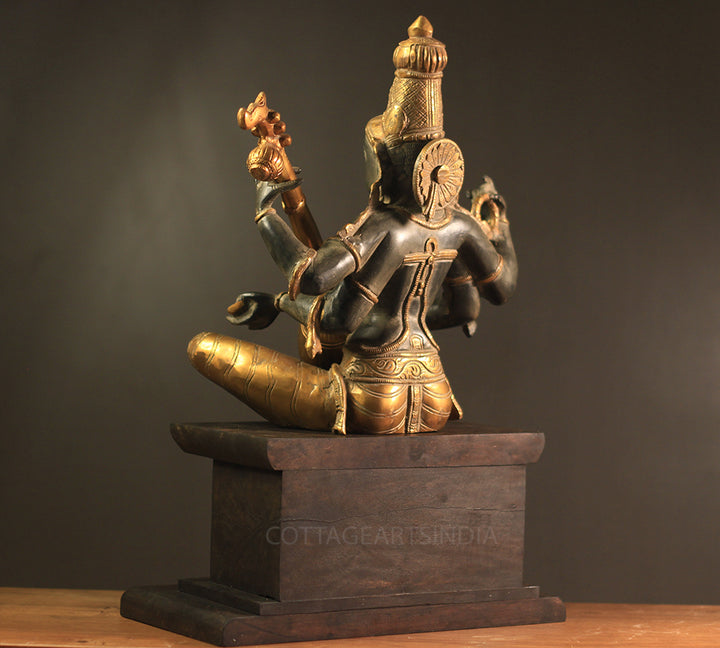 Brass Saraswati Vintage Black