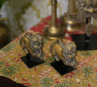 Brass Vintage Finish Palanquin Kirtimukha on Stand