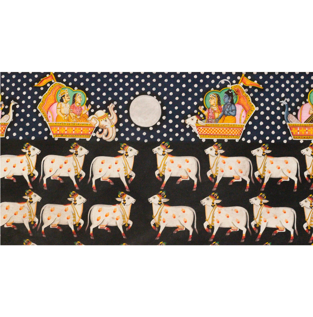 Shrinathji Gau Darshan Pichwai – Nathdwara Painting with Sacred Cows