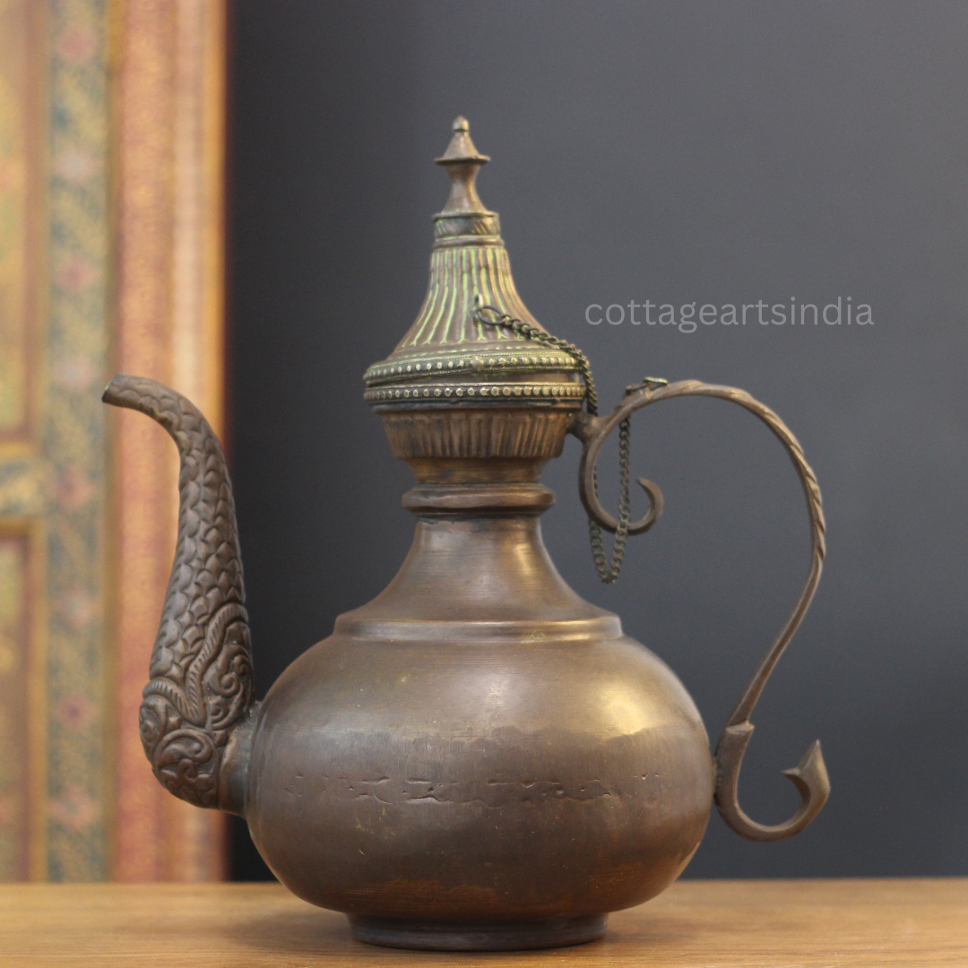 Tibetan Copper Ritual Ewer | Handcrafted Himalayan Decor
