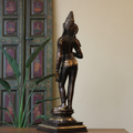 Handcrafted Uma Parvati Sculpture 27" | Chola Inspired South Indian Goddess Statue