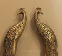 Brass Peacock Door Handles _Pair