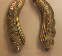 Brass Peacock Door Handles _Pair