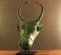 Brass Rustic Bull Head Table Decor