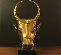 Brass Bull Head Table Decor