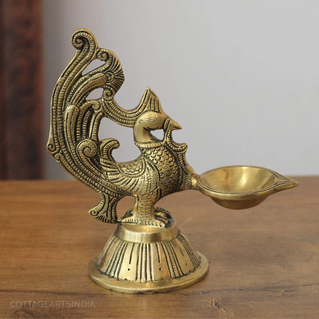 Brass Annapakshi Oil Diya