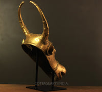 Brass Bull Head Table Decor