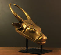 Brass Cow Mask Table Decor