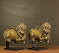 Brass Vintage Finish Palanquin Kirtimukha on Stand