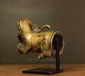 Brass Vintage Finish Palanquin Kirtimukha on Stand