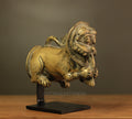 Brass Vintage Finish Palanquin Kirtimukha on Stand