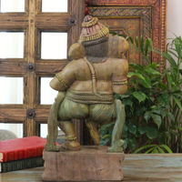 Handcrafted Wooden Ganesha Playing Mridangam | Cottage Arts
