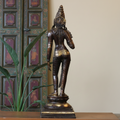 Handcrafted Uma Parvati Sculpture 27" | Chola Inspired South Indian Goddess Statue