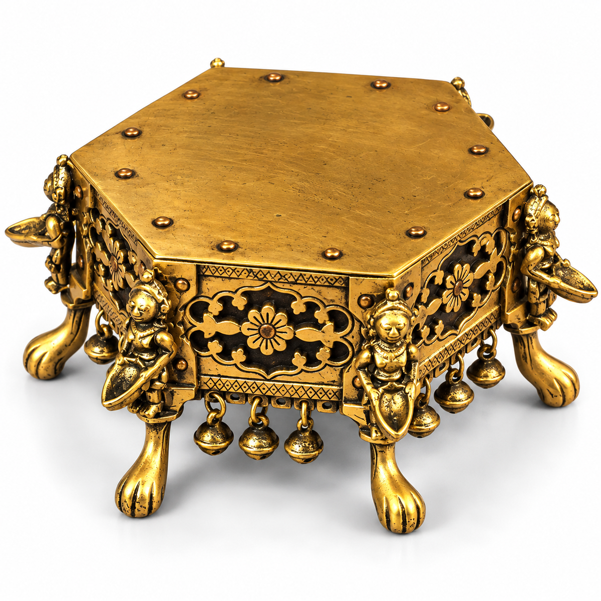 Brass and Copper Tribal Art Chowki