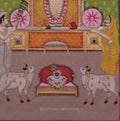 Shrinathji Pichwai Painting with Devotees and Cows