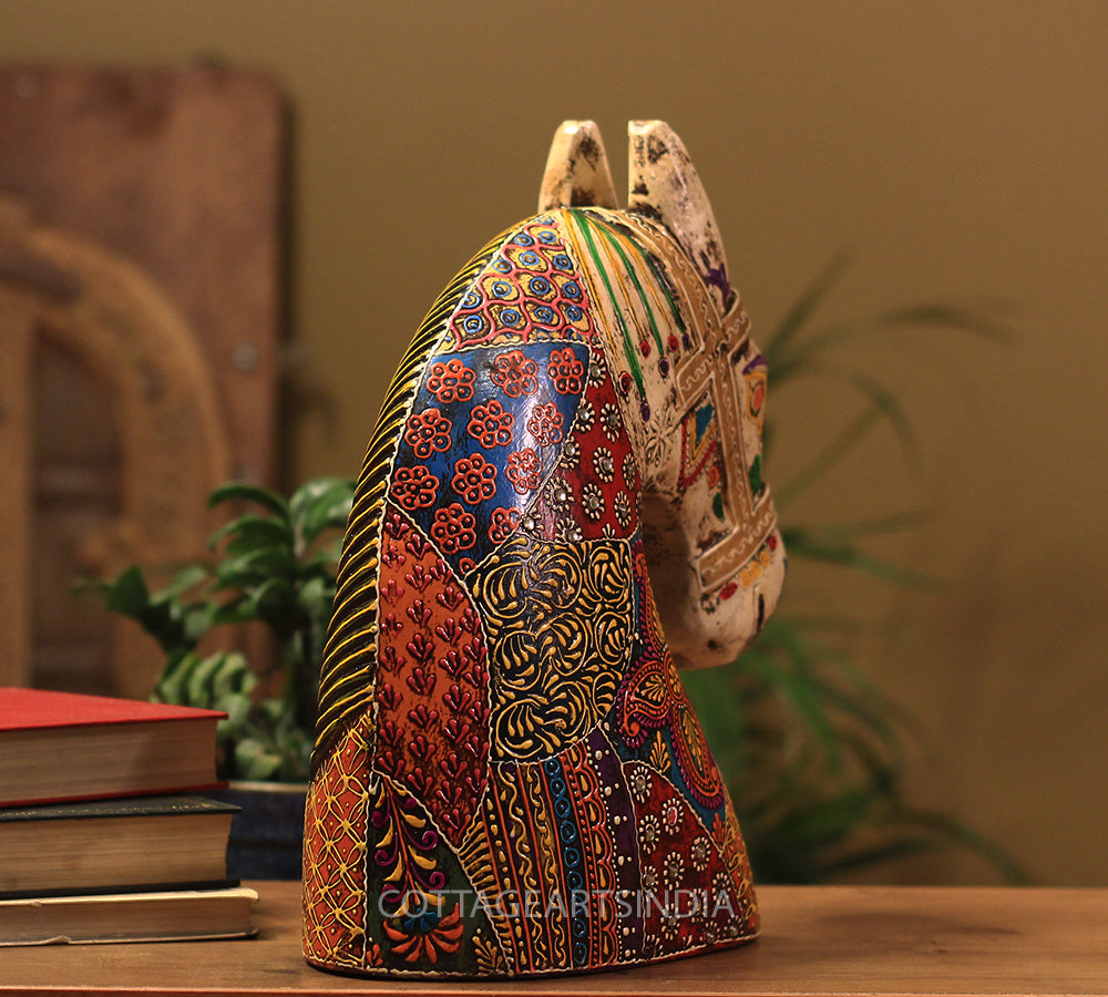 Wooden Horse Head 10.5 inches