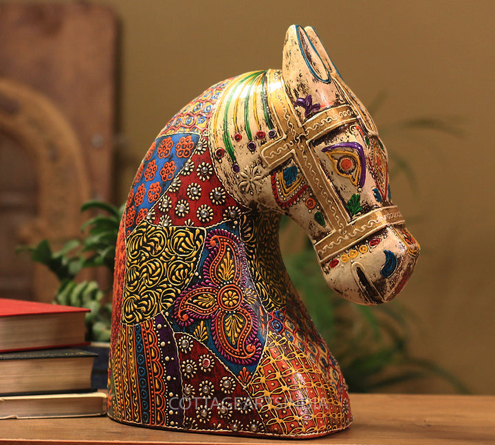 Wooden Horse Head 10.5 inches
