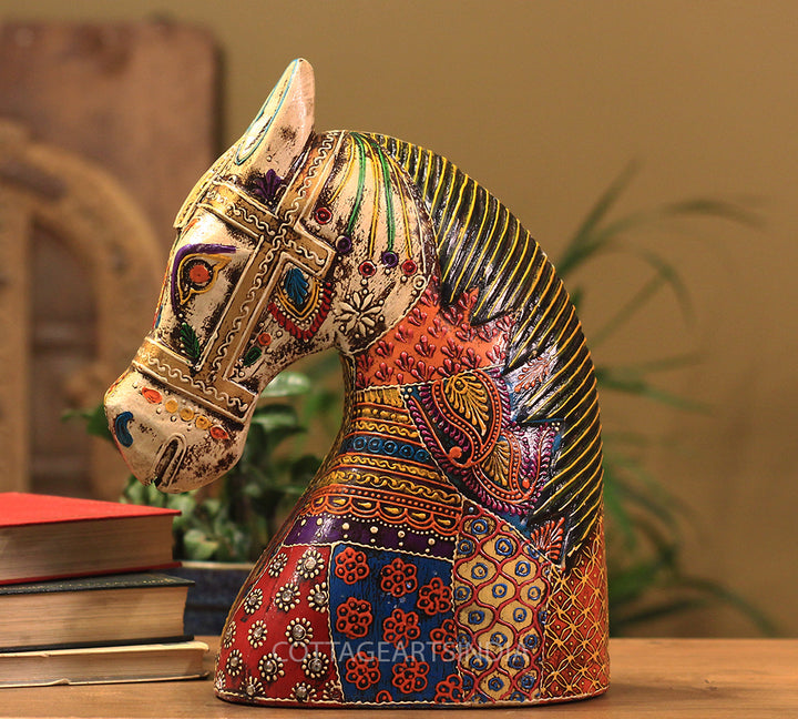 Wooden Horse Head 10.5 inches