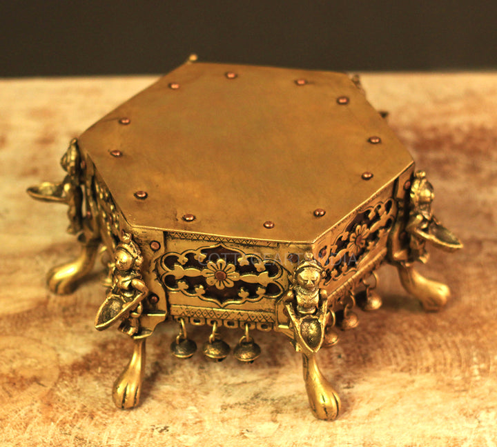Brass and Copper Tribal Art Chowki