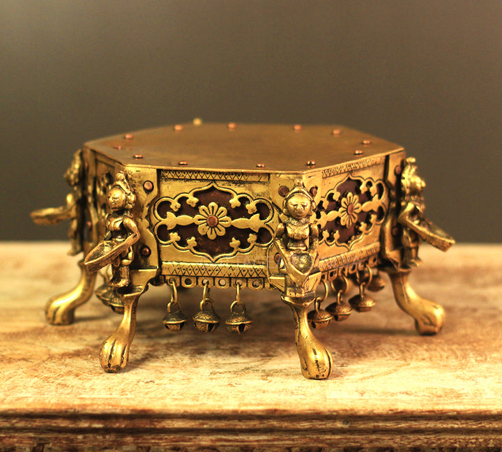 Brass and Copper Tribal Art Chowki