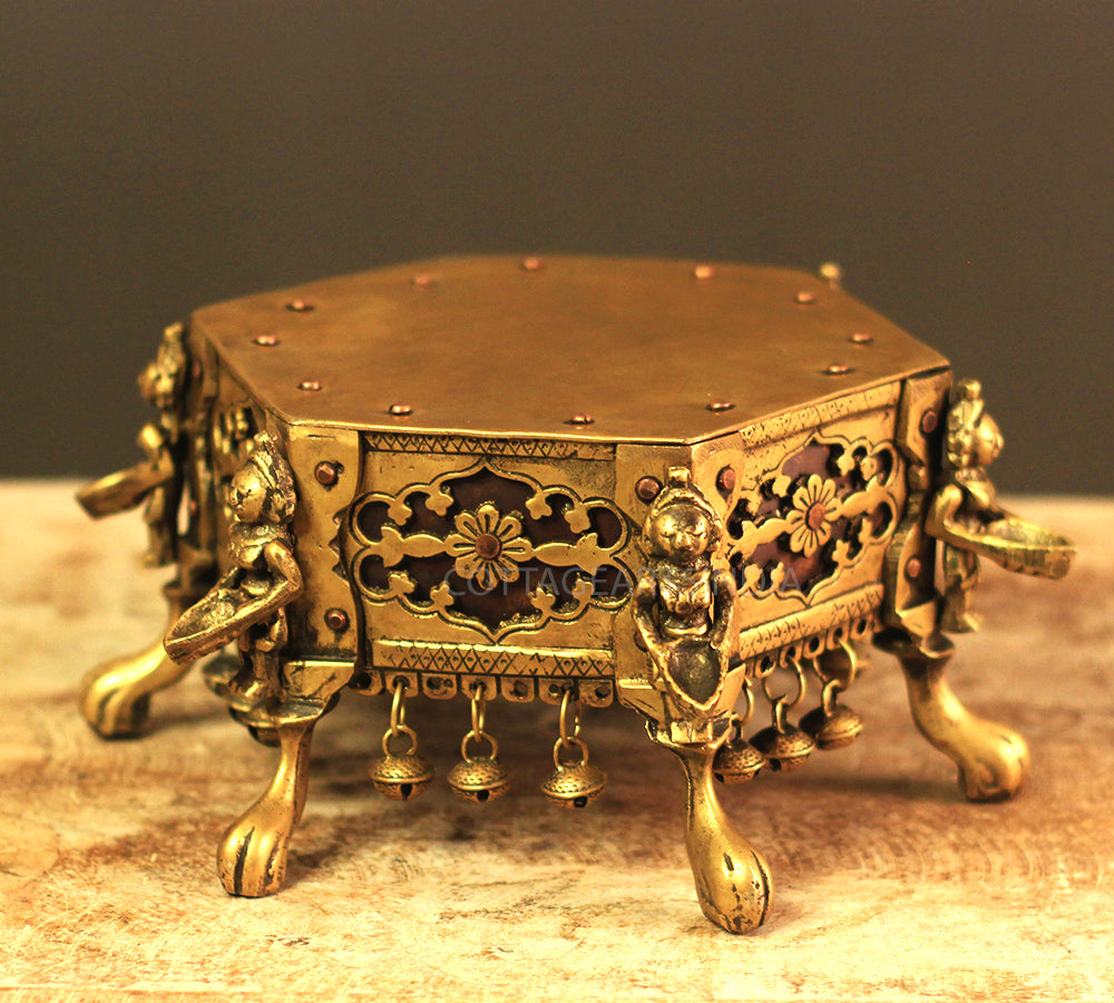 Brass and Copper Tribal Art Chowki