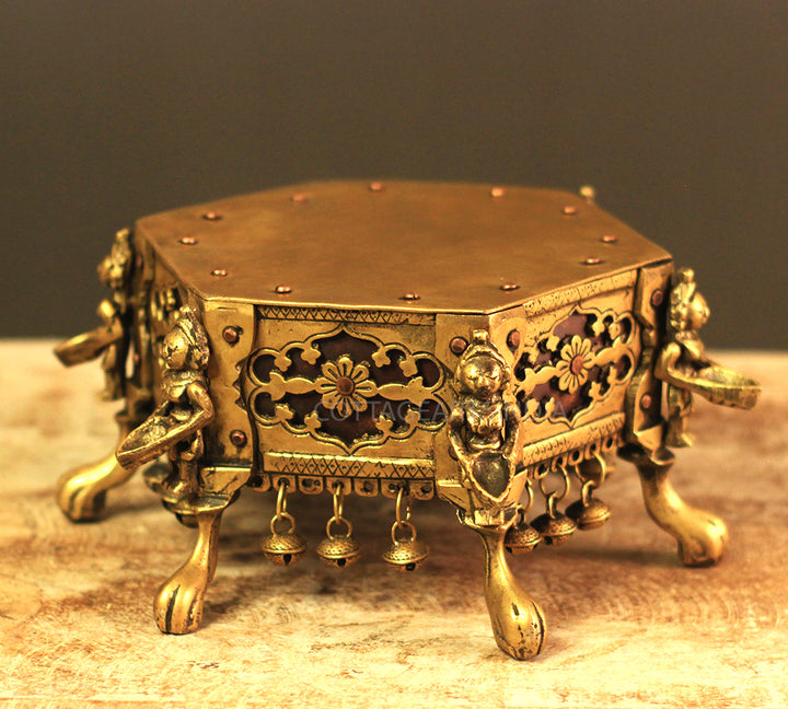 Brass and Copper Tribal Art Chowki