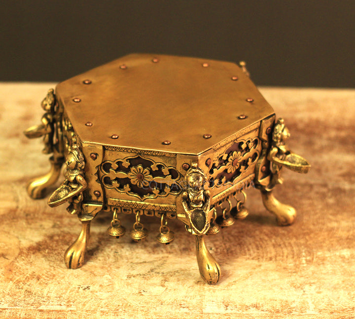 Brass and Copper Tribal Art Chowki