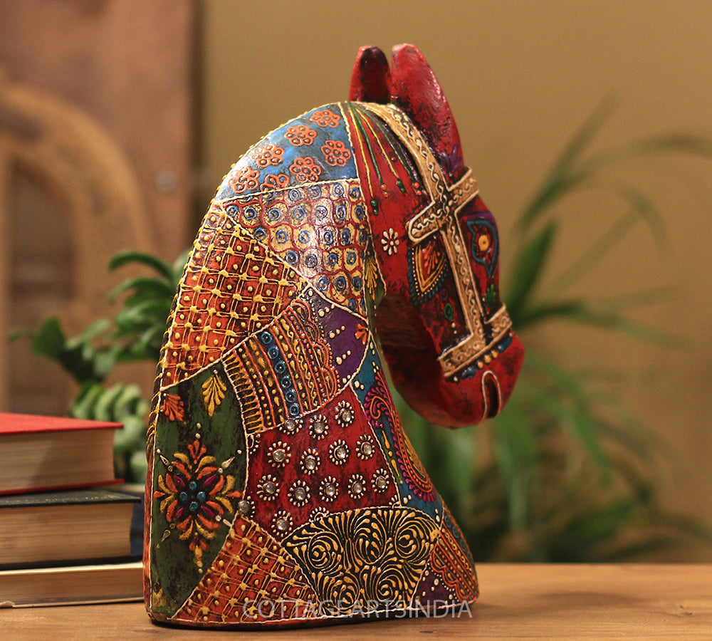 Wooden Horse Head 10.5 inches