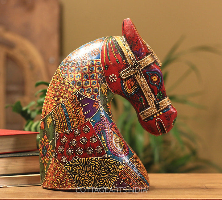Wooden Horse Head 10.5 inches