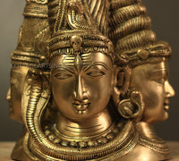 Brass Superfine 4 Face Shiva- Parvati Mukhlingam