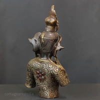 Brass Tara Bust: Filigree by Master Artisan Ram Kumar
