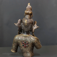 Brass Tara Bust: Filigree by Master Artisan Ram Kumar
