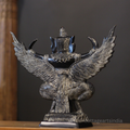 Brass Garuda Half Sitting Posture Antique Black Gold Finish