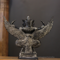 Brass Garuda Half Sitting Posture Antique Black Gold Finish