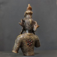 Brass Tara Bust: Filigree by Master Artisan Ram Kumar