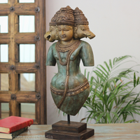 Handcrafted Wooden Vaikuntha Vishnu with Narasimha & Varaha