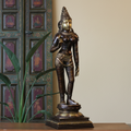 Handcrafted Uma Parvati Sculpture 27" | Chola Inspired South Indian Goddess Statue