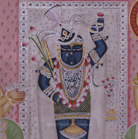 Shrinathji Pichwai Painting with Devotees