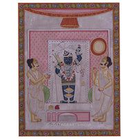 Shrinathji Pichwai Painting with Devotees