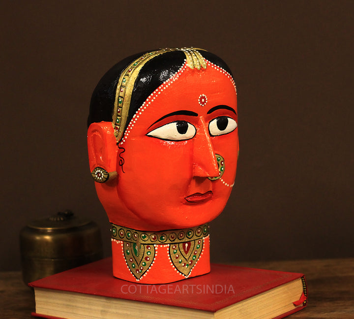 Wooden Gauri Head