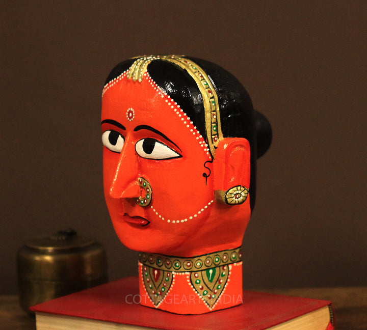 Wooden Gauri Head