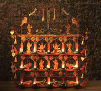 Wall Hanging Wrought Iron Painted Toran T- light Holder