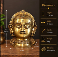 Brass Gauri Head 12"