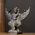 Brass Garuda Half Sitting Posture Antique Black Gold Finish