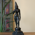 Standing Uma Parvati Brass Sculpture | Chola Style Spiritual Art